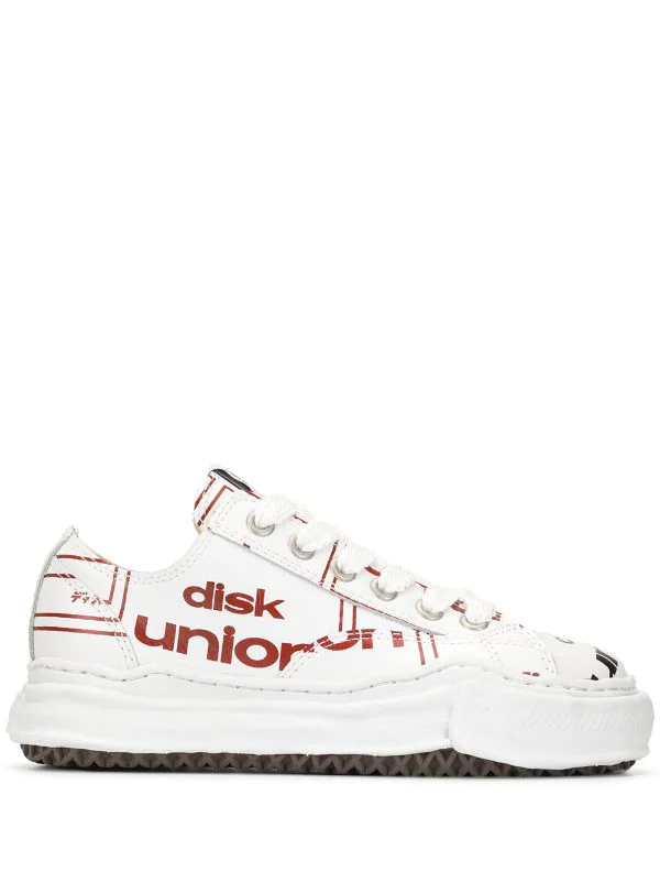 Maison Mihara Yasuhiro Graphic And Text Printed Platform Trainers