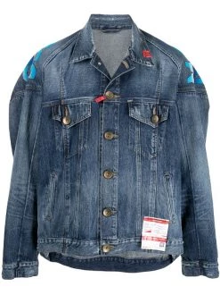 Maison Mihara Yasuhiro Rear Graphic Print Denim Jacket