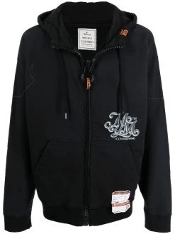 Maison Mihara Yasuhiro Slogan-print Zip-front Hoodie