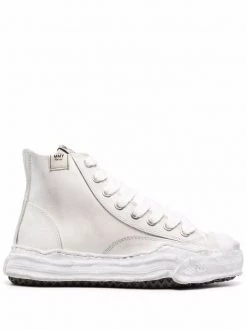 Maison Mihara Yasuhiro Panelled High-top Leather Sneakers