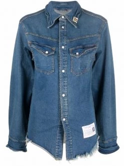 ( New Season ) Maison Mihara Yasuhiro Frayed Denim Shirt