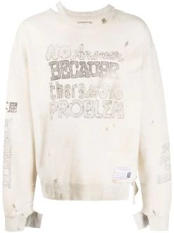 ( New Season ) Maison Mihara Yasuhiro Dirt-effect Sweatshirt