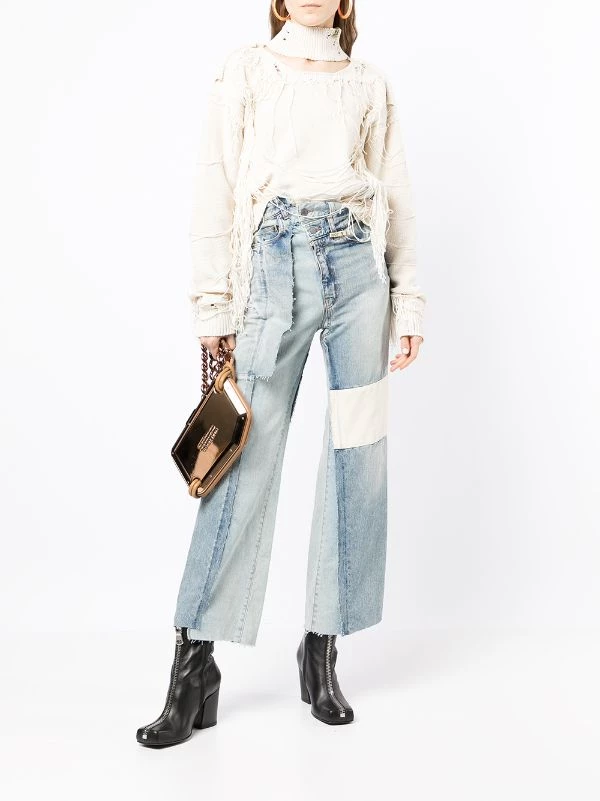 ( New Season ) Maison Mihara Yasuhiro Asymmetric Patchwork-design Jeans 4 ( New Season ) Maison Mihara Yasuhiro Asymmetric Patchwork-design Jeans - Image 2