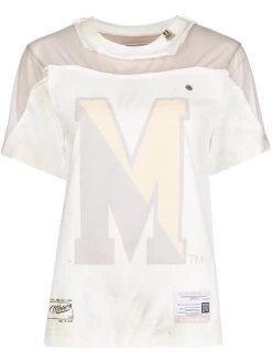 ( New Season ) Maison Mihara Yasuhiro Sheer-panel Patch-detail T-shirt