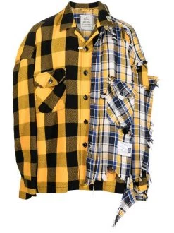 ( New Season ) Maison Mihara Yasuhiro Layered-check Shirt
