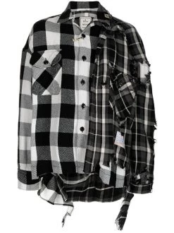 ( New Season ) Maison Mihara Yasuhiro Plaid Check-print Button-up Shirt