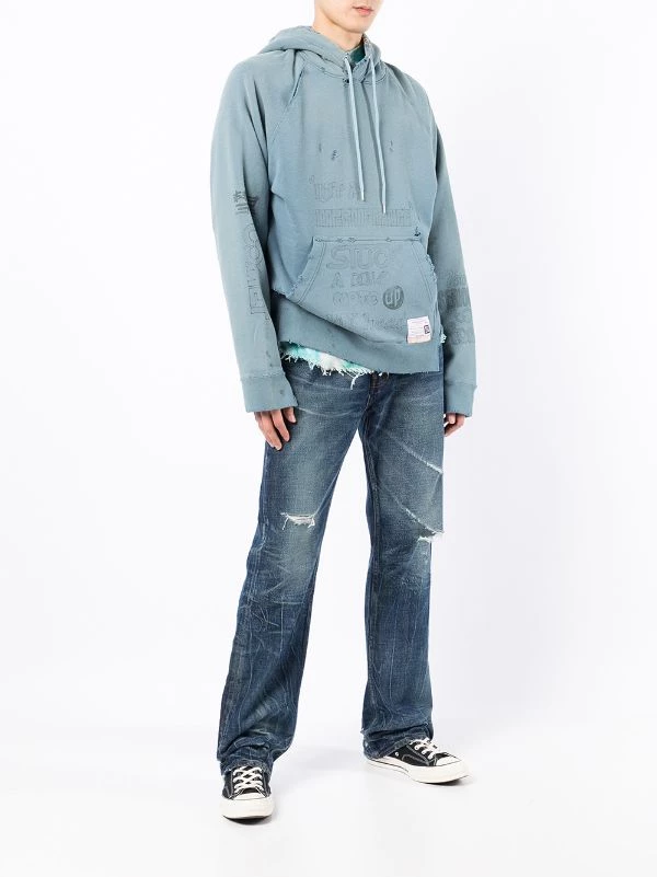 ( New Season ) Maison Mihara Yasuhiro Distressed-detail Hoodie 4 ( New Season ) Maison Mihara Yasuhiro Distressed-detail Hoodie - Image 2