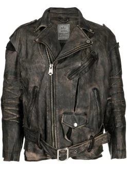 ( New Season ) Maison Mihara Yasuhiro Slide Piece Leather Jacket