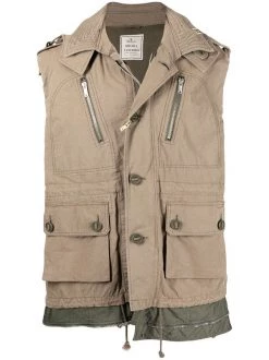 ( New Season ) Maison Mihara Yasuhiro Logo-patch Hooded Gilet