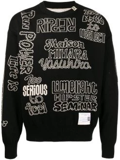 ( New Season ) Maison Mihara Yasuhiro Intarsia-knit Cotton Jumper