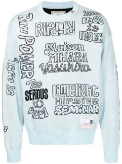 ( New Season ) Maison Mihara Yasuhiro Intarsia-knit Cotton Jumper