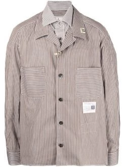 ( New Season ) Maison Mihara Yasuhiro Stripe-print Layered Shirt