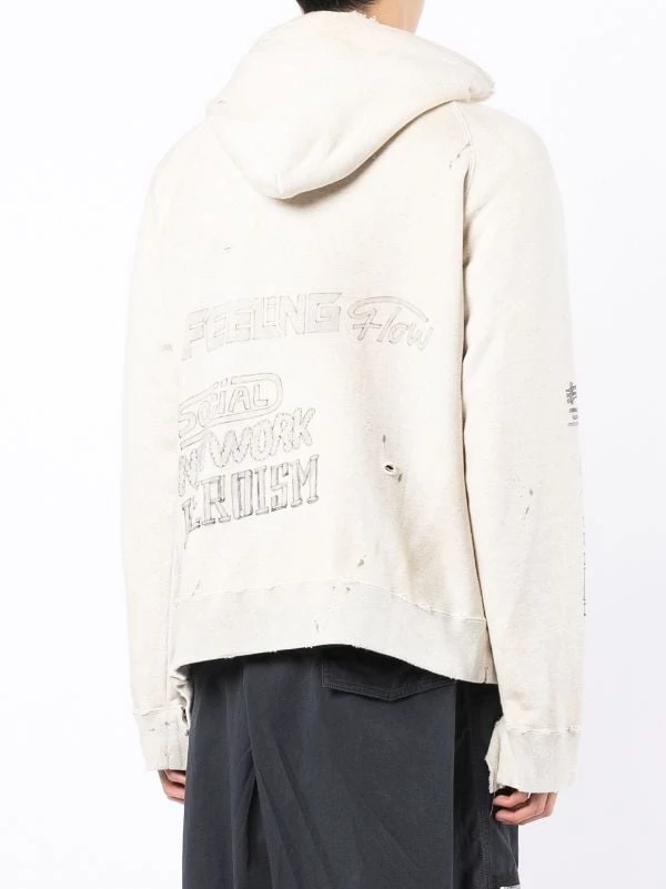 ( New Season ) Maison Mihara Yasuhiro Distressed-detail Hoodie 6 ( New Season ) Maison Mihara Yasuhiro Distressed-detail Hoodie - Image 4