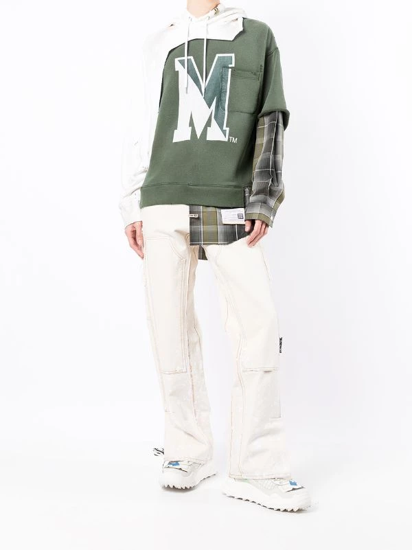 ( New Season ) Maison Mihara Yasuhiro Panelled Drawstring Hoodie 4 ( New Season ) Maison Mihara Yasuhiro Panelled Drawstring Hoodie - Image 2