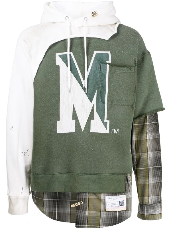 ( New Season ) Maison Mihara Yasuhiro Panelled Drawstring Hoodie 3 ( New Season ) Maison Mihara Yasuhiro Panelled Drawstring Hoodie