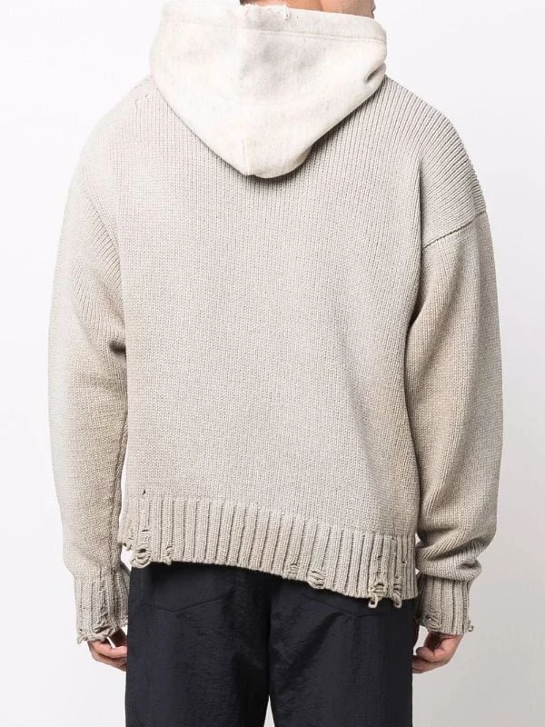 ( New Season ) Maison Mihara Yasuhiro Distressed Pullover Hoodie 6 ( New Season ) Maison Mihara Yasuhiro Distressed Pullover Hoodie - Image 4