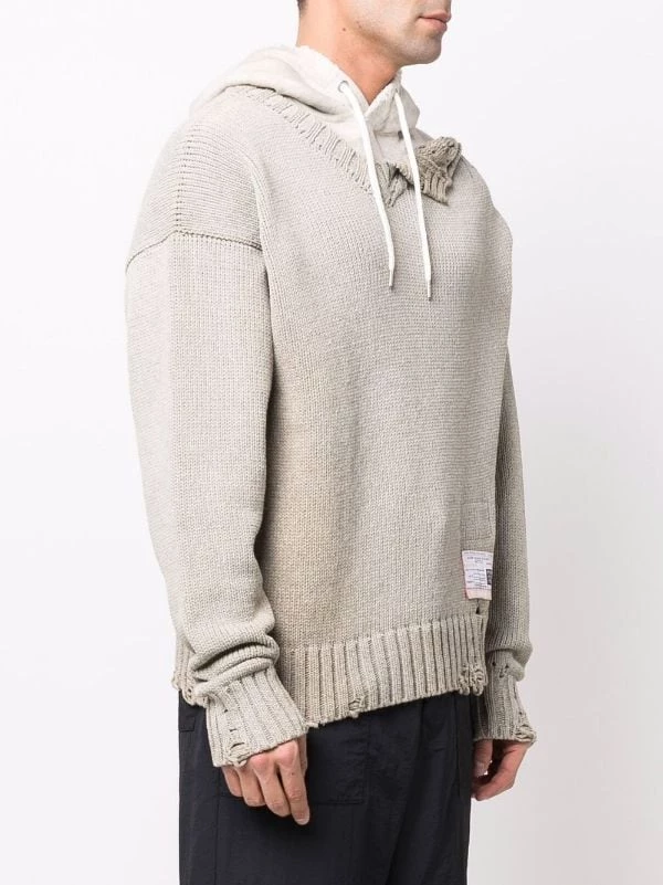 ( New Season ) Maison Mihara Yasuhiro Distressed Pullover Hoodie 5 ( New Season ) Maison Mihara Yasuhiro Distressed Pullover Hoodie - Image 3
