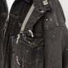 ( New Season ) Maison Mihara Yasuhiro Distressed Asymmetric Denim Jacket -Maison Mihara Yasuhiro Sales 18240896 39006002 600