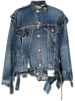 ( New Season ) Maison Mihara Yasuhiro Distressed-effect Denim Jacket