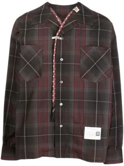 ( New Season ) Maison Mihara Yasuhiro Scarf-detail Plaid Shirt